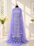 Karigiri Lavender Hand Embroidered Georgette Chikankari Set_AFG032