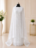 Karigiri White Chikankari Soft Georgette 3-Piece Dress Material